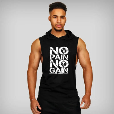 Cotton Hooded Bodybuilding Tank