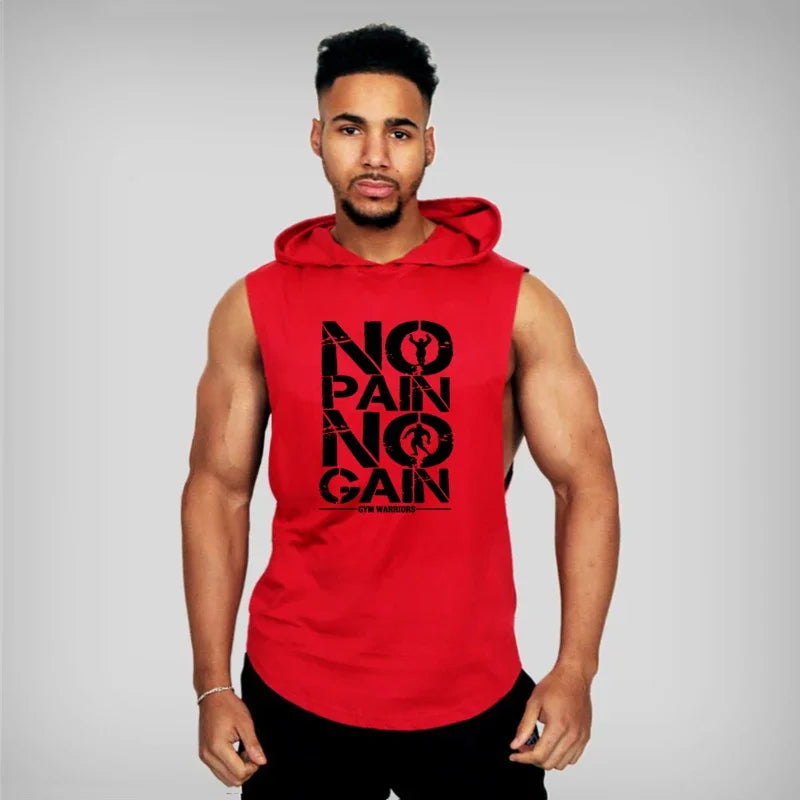 Cotton Hooded Bodybuilding Tank