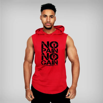 Cotton Hooded Bodybuilding Tank
