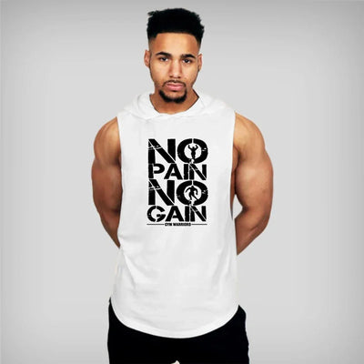 Cotton Hooded Bodybuilding Tank